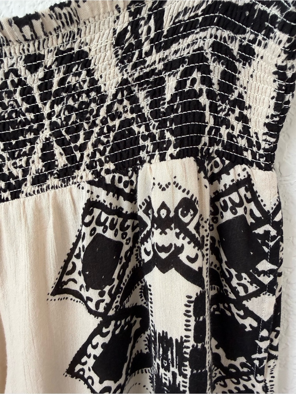 Free People Cream and Black Wide-Leg Palazzo Pants - Picture 6 of 7